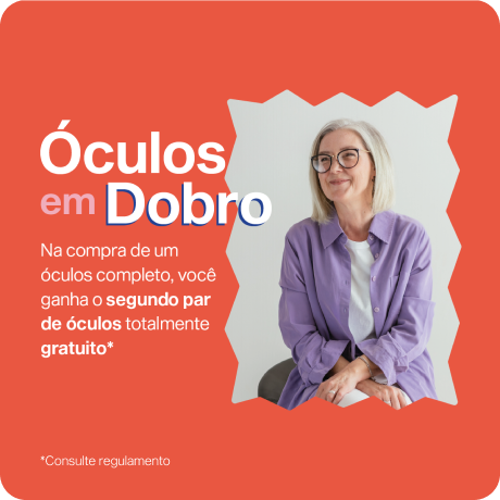 Promoção óculos em dobro